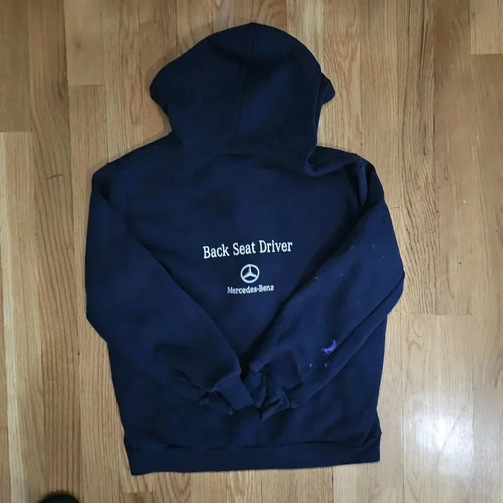 Mercedes Benz Boy's Navy Blue Long Sleeves Full Zip Hoodie Size 12